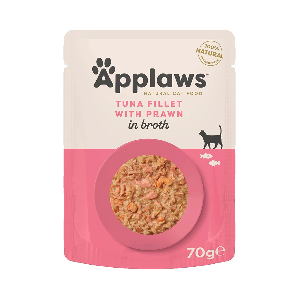Applaws Kattevådmad Tun og Stillehavsrejer 70 g (pouch)
